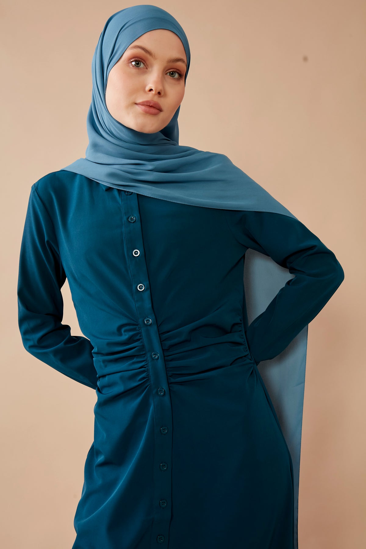 Alessia Modest Dress - Teal