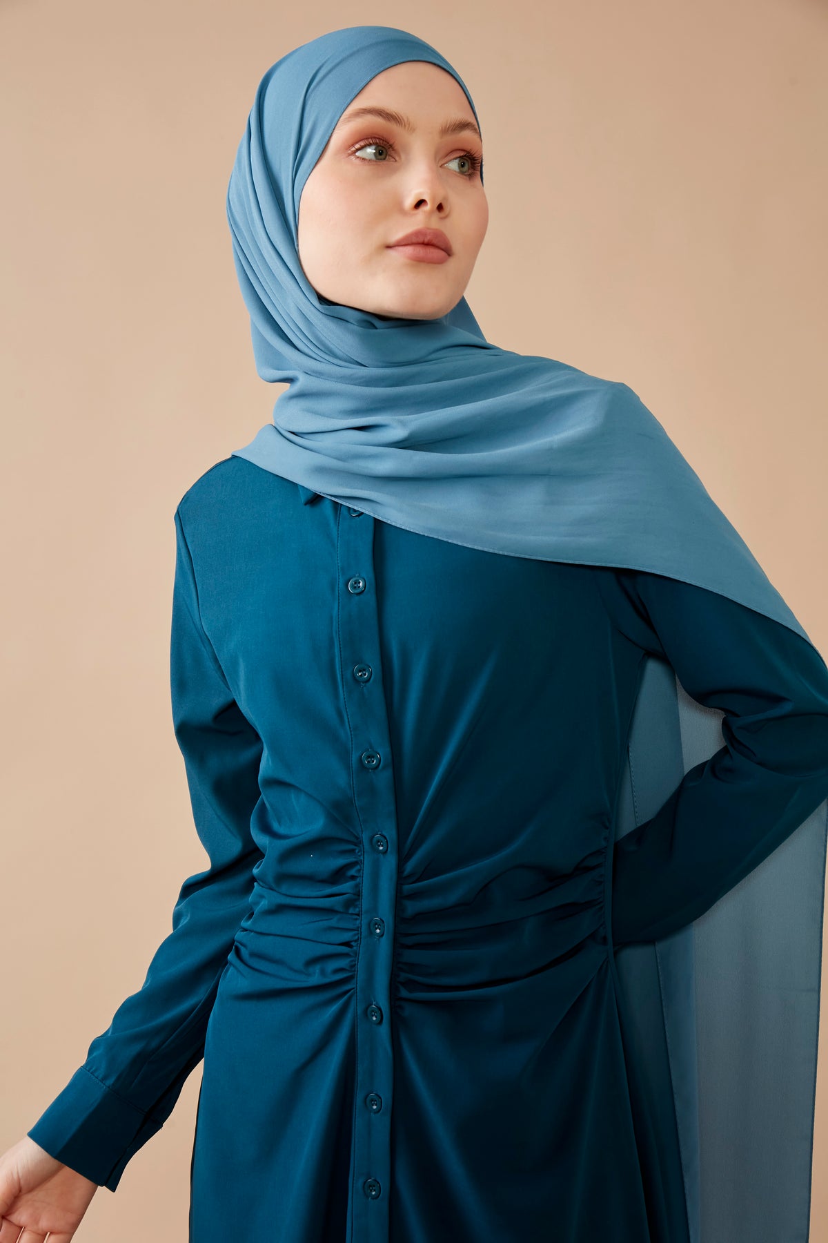 Alessia Modest Dress - Teal